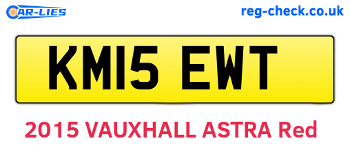 KM15EWT are the vehicle registration plates.