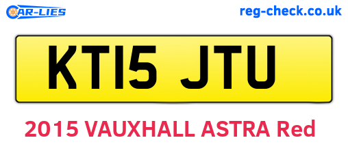 KT15JTU are the vehicle registration plates.