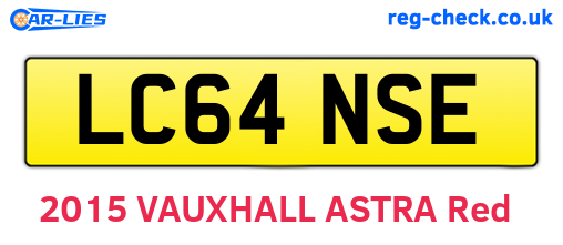 LC64NSE are the vehicle registration plates.