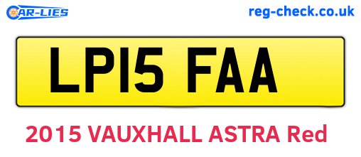 LP15FAA are the vehicle registration plates.