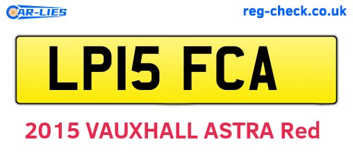 LP15FCA are the vehicle registration plates.