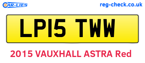 LP15TWW are the vehicle registration plates.