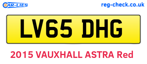 LV65DHG are the vehicle registration plates.