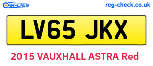 LV65JKX are the vehicle registration plates.