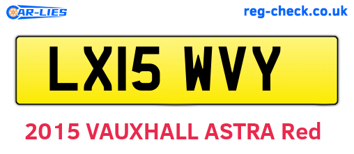 LX15WVY are the vehicle registration plates.