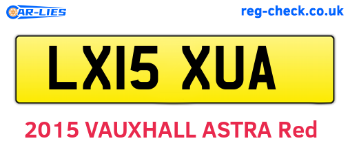 LX15XUA are the vehicle registration plates.