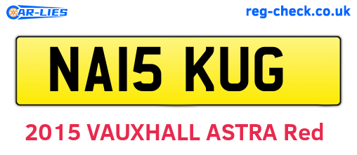 NA15KUG are the vehicle registration plates.