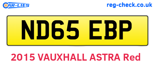 ND65EBP are the vehicle registration plates.