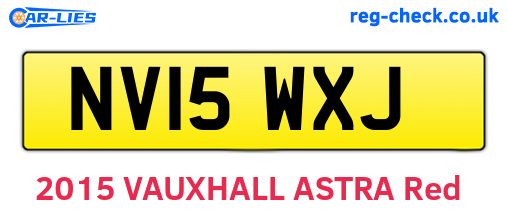 NV15WXJ are the vehicle registration plates.