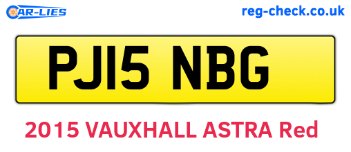PJ15NBG are the vehicle registration plates.