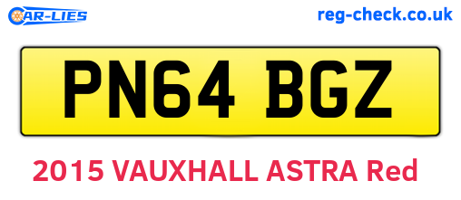 PN64BGZ are the vehicle registration plates.