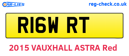 R16WRT are the vehicle registration plates.