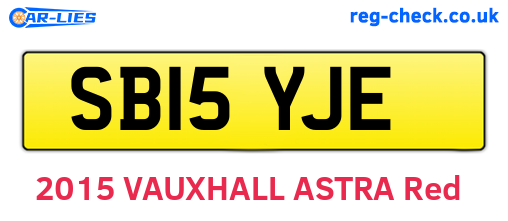 SB15YJE are the vehicle registration plates.