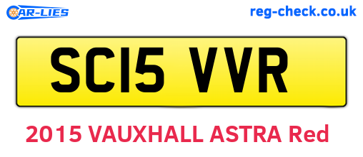 SC15VVR are the vehicle registration plates.