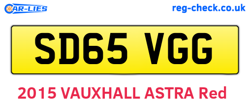 SD65VGG are the vehicle registration plates.