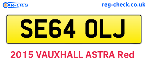 SE64OLJ are the vehicle registration plates.