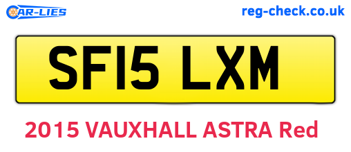 SF15LXM are the vehicle registration plates.