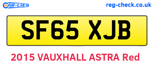 SF65XJB are the vehicle registration plates.