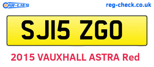 SJ15ZGO are the vehicle registration plates.