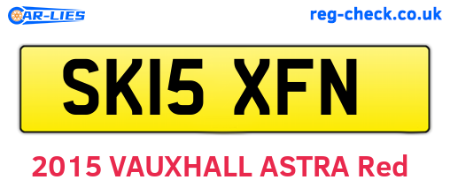 SK15XFN are the vehicle registration plates.