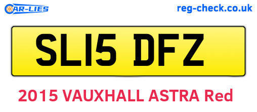 SL15DFZ are the vehicle registration plates.