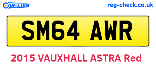 SM64AWR are the vehicle registration plates.