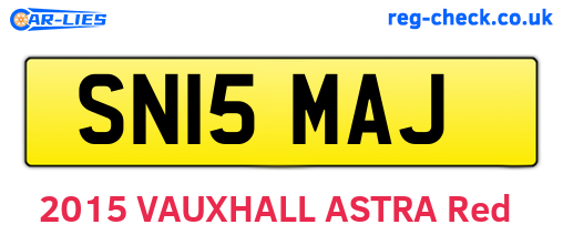 SN15MAJ are the vehicle registration plates.