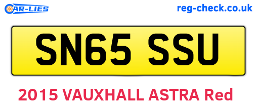 SN65SSU are the vehicle registration plates.