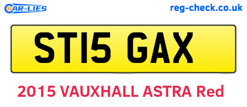 ST15GAX are the vehicle registration plates.