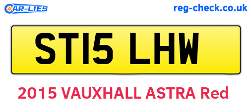 ST15LHW are the vehicle registration plates.