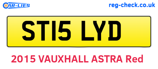 ST15LYD are the vehicle registration plates.