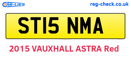 ST15NMA are the vehicle registration plates.