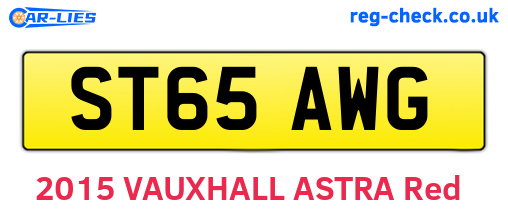 ST65AWG are the vehicle registration plates.