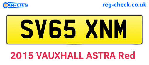 SV65XNM are the vehicle registration plates.