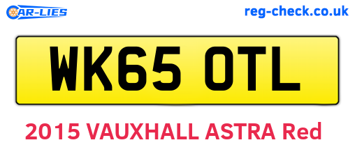 WK65OTL are the vehicle registration plates.