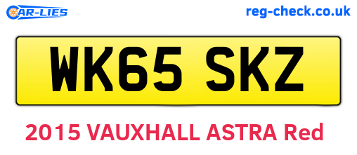 WK65SKZ are the vehicle registration plates.