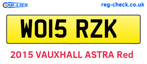 WO15RZK are the vehicle registration plates.