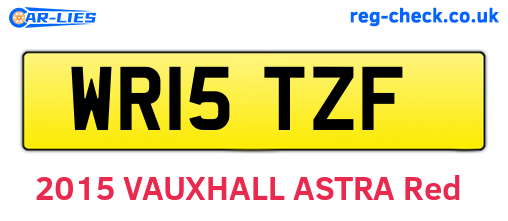 WR15TZF are the vehicle registration plates.