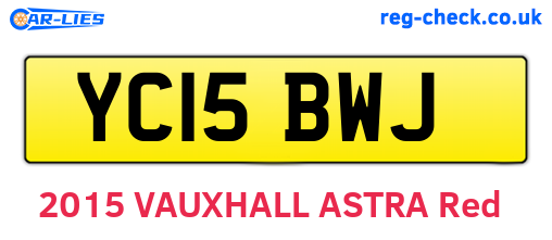 YC15BWJ are the vehicle registration plates.
