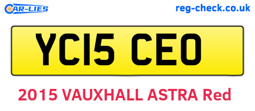 YC15CEO are the vehicle registration plates.