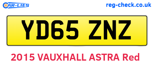 YD65ZNZ are the vehicle registration plates.