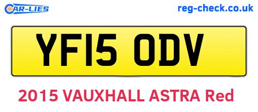 YF15ODV are the vehicle registration plates.