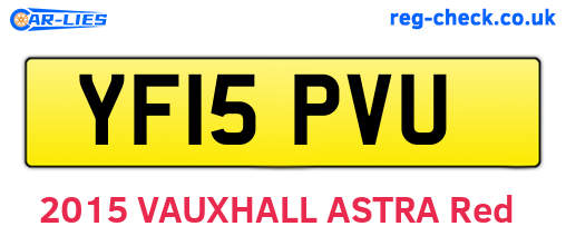 YF15PVU are the vehicle registration plates.