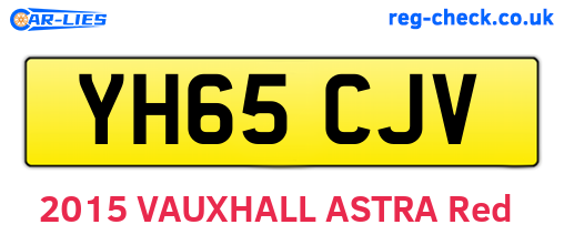 YH65CJV are the vehicle registration plates.