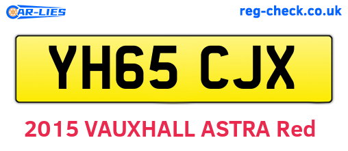 YH65CJX are the vehicle registration plates.