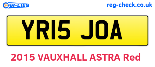 YR15JOA are the vehicle registration plates.
