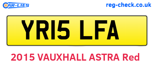 YR15LFA are the vehicle registration plates.