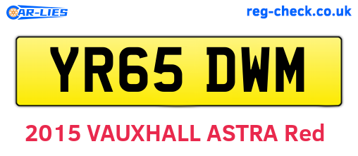 YR65DWM are the vehicle registration plates.