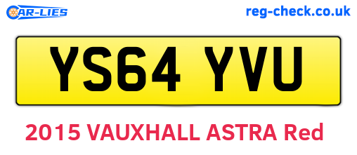 YS64YVU are the vehicle registration plates.