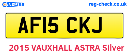 AF15CKJ are the vehicle registration plates.
